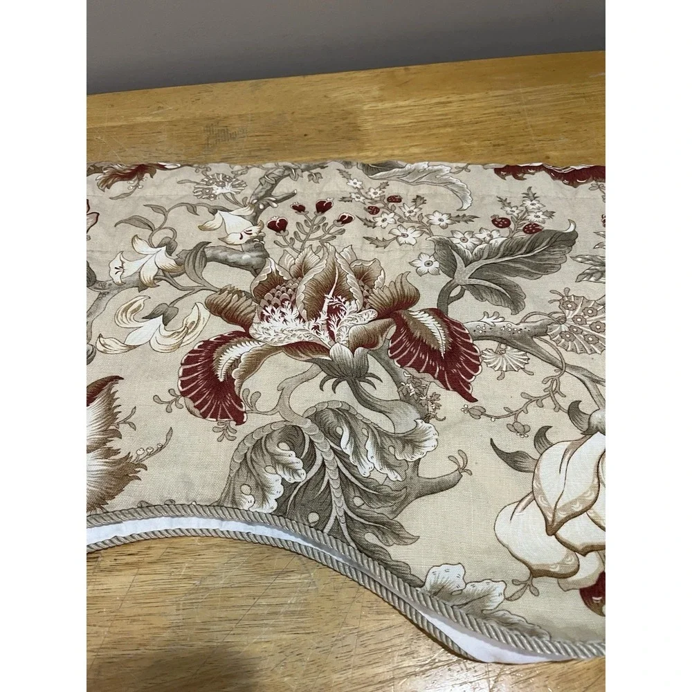 Covington Dennehy Jute 65 Floral Linen (2) Valances Flower Cottagecore 48x18